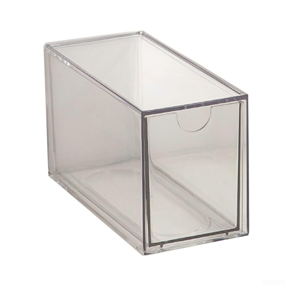 Transparente Acryl-Aufbewahrungsbox für den Schreibtisch, Organizer mit mehreren Schubladen, für Büro, Zuhause, Bastelbedarf, transparenter stapelbarer Behälter (H)
