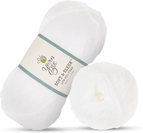 Hobby Lobby White Yarn - Hilo suave y elegante, 186 yardas