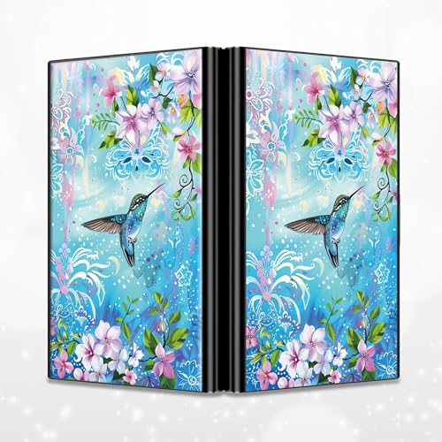 Slim Credit Card Holder, Hummingbird and Flowers RFID Blocking Metal Wallet for Men & Women, Aluminum Minimalist Hard Case Pocket-Sized Business Cards Organizer (Fits Up to 10 Cards)4