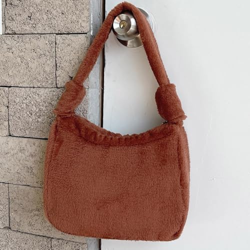 Fashionable Unisex Plush Bag Chic Winter Bag Shoulder Bag for Style Enthusiasts4