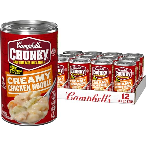 Campbell's Chunky Soup, Creamy Chicken Noodle Soup, 18.8 Oz Can (...