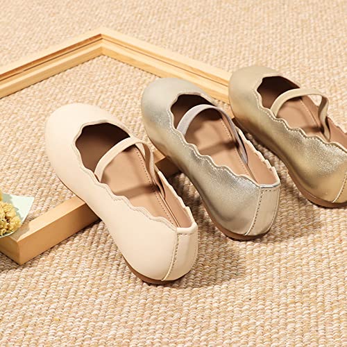 Espadrille Girls Children Shoes Leather Single Shoes Simple Elastic Belt Children Dance Shoes Flat Shoes Big Kid Sneaker4