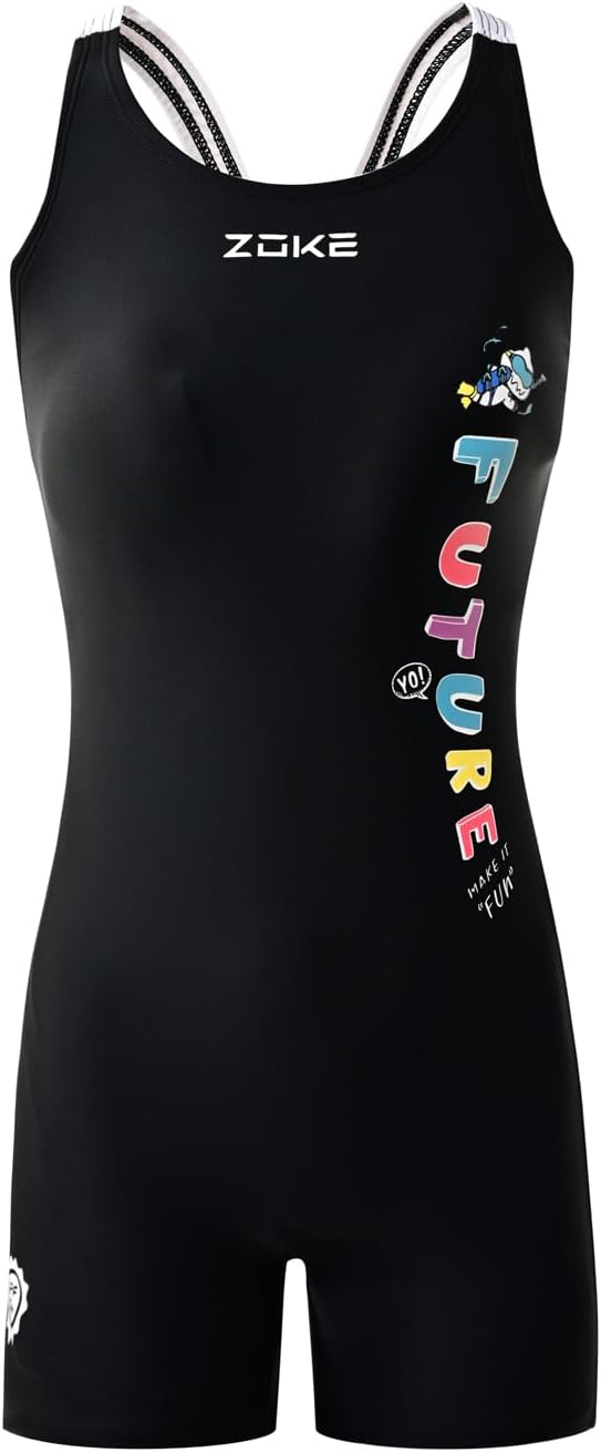 karrack Girls Swimming Suit Sports Conjoined Girls Training Competition Children Swimming Suit