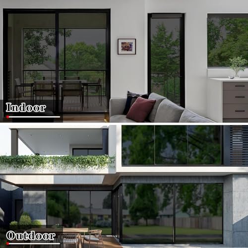 Image of WALLMATE Black Heat Control Window Film Sun Blocking UV Protection One-Way Privacy Window Film for Office Living Room (Inches 20 x 350)