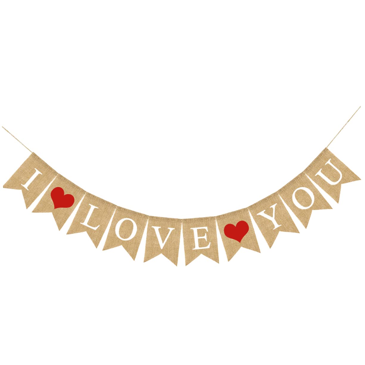GLEAVI 6stücke Schöne Herz-Banner Für Hochzeiten Teiliges An Dekorativen Wimpeln Aus Jute Mit Love You Motiven Für Romantische Anlässe Valentinstag Und Hochzeitsfeiern