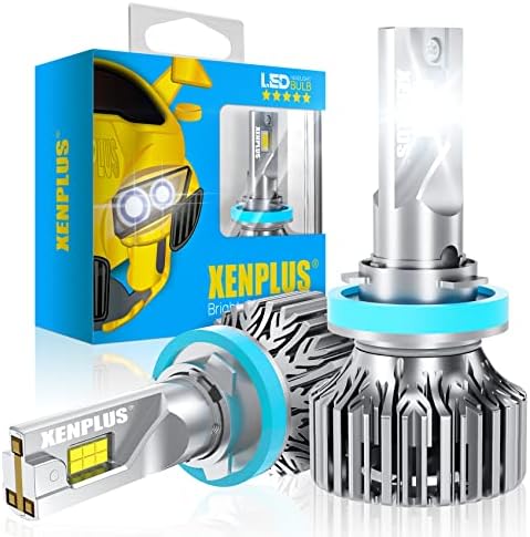 XENPLUS H11 LED Headlight Bulbs,130W 26000LM Per Set,800% Brighter,6500K Cool White,Canbus Ready Super Bright H8 H9 Car LED Low Beam High Beam Headlights Plug and Play,Pack of 2 (H11/H9/H8)