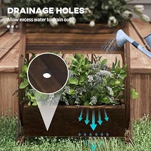 Outsunny 2-Tier Raised Garden Bed, Wooden Wagon Planter Boxes with Drainage Holes, for Vegetables Flowers Herbs, 22" x 13" x 22" Outsunny 2 Tier Raised Garden Bed Wooden Wagon Planter Boxes with Drainage Holes for Vegetables Flowers Herbs 22 x 13 x 22