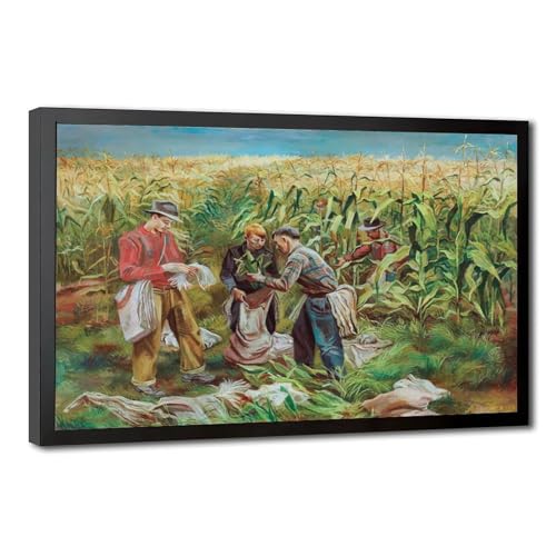 Toile Cornfield par Joe Jones - Cadre à suspendre et décoration murale 61 x 91,4 cm