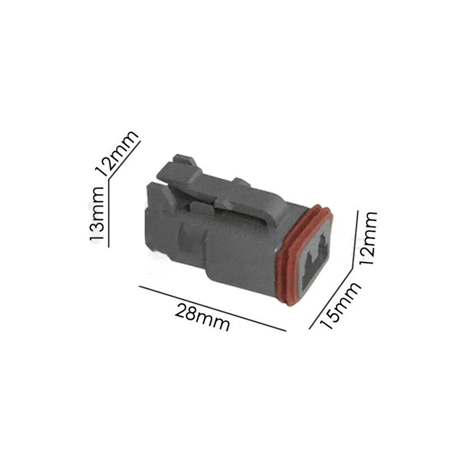 BUIEX 10 Pezzi Deutsch DT 2 Vie Pin Maschio/Femmina Kit connettore Elettrico Spina connettore Impermeabile Compatibile con Camion for Auto (Size : 5 Sets, Color : 2P BUIEX 10 Pezzi Deutsch DT 2 Vie Pin Maschio/Femmina Kit connettore Elettrico Spina connettore Impermeabile Compatibile con Camion for Auto (Size : 5 Sets, Color : 2P
