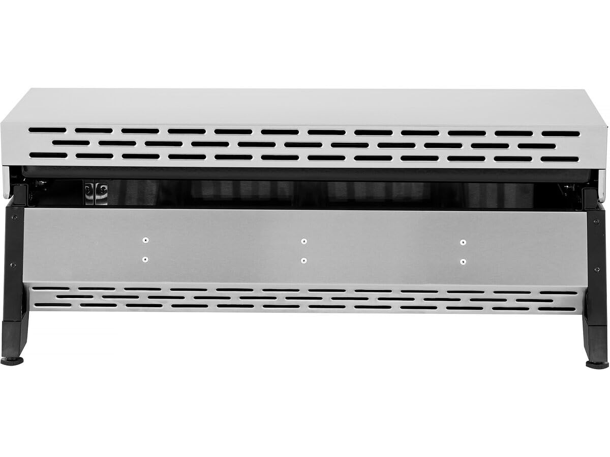 Plancha à gaz avec 3 bruleurs et Couvercle en métal Fasto - 7,5 KW - Gris