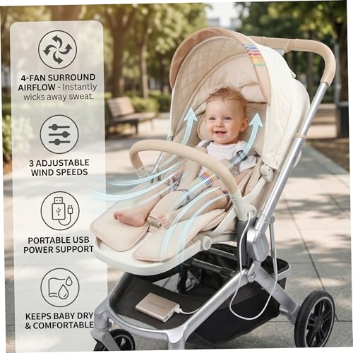 Coussin de refroidissement pour poussette pour éviter la transpiration de bébé en canicule