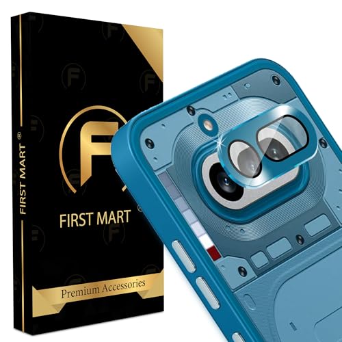 Image of FIRST MART Blue Camera Ring Guard Protector for Nothing Phone 4A | Tempered Glass with Metal Alloy Rings, HD Clear, Scratch Resistant, Case-Friendly | Pack of 1