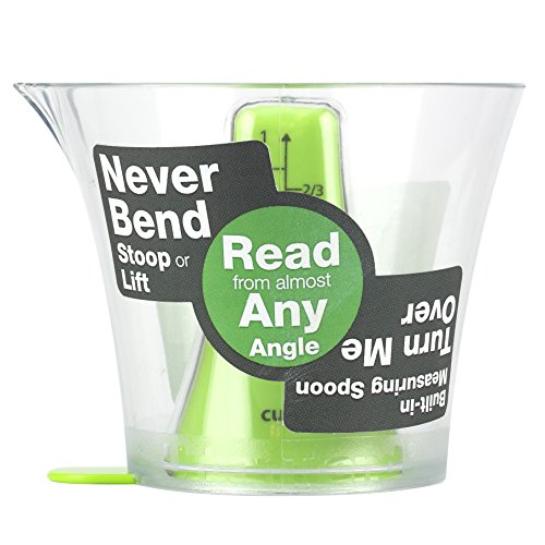 Urban Trend Reverso Mini Measuring Cup And Spoon (1-Cup) - Patented Easy-To-Read Design To See Measured Amount From Almost Any Angle - Built-In Tablespoon That Snaps Neatly For Easy Storage #TOP5