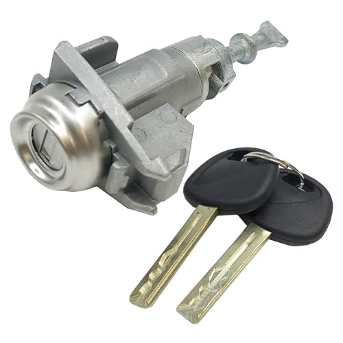 1 juego de cilindro de cerradura de puerta con 2 llaves, repuesto para Kia Optima 2011-2018 Juego de cerraduras de puerta delantera izquierda del