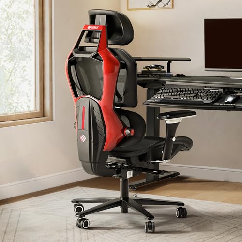 Image of EUREKA ERGONOMIC Gaming Chairs for Adults GC05, Gamer Chair with Lumbar Support, Gaming Chair with 4D Armrests, Ergonomic Gaming Chairs with Adjustable Headrest, Red