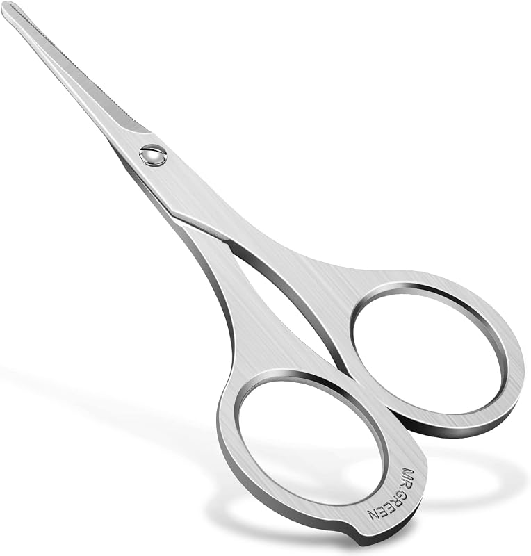 Tesoura MR.GREEN para pelos faciais com ponta arredondada, aço inoxidável, cor Mr-2005, 1 unidade