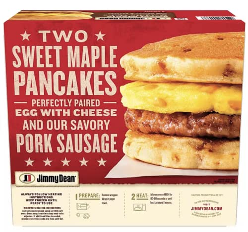 Salutem Vita - Jimmy Dean Sweet Maple Griddle Cake, Maple Pancakes Egg with Chees & Sausage Sandwich, 36 oz, 8 Count - Pack of 3 - Thumbnail 2