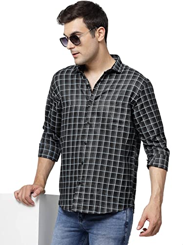 Image of ELYYORK Men's Checkered Regular Fit Shirt