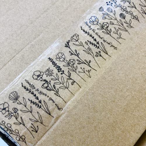 The Farming Artist Mailed It Eco-Friendly Packing Tape - Pretty Floral© Packaging Tape For Shipping - 2" X 55 Yds (165 Ft) (1) #TOP3