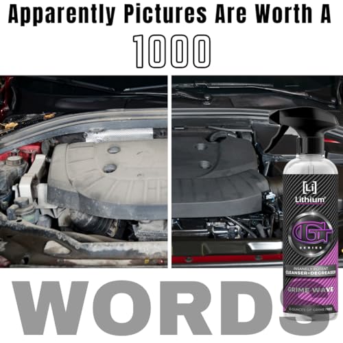Image of Lithium Grime Wave Degreaser, the ultimate solution for automotive cleaning and engine degreasing. Specially formulated for those who demand excellence and effectiveness.