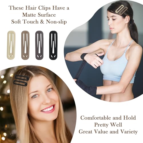 10 pinzas para el cabello metálicas 2.76 pulgadas color neutro miniatura 3