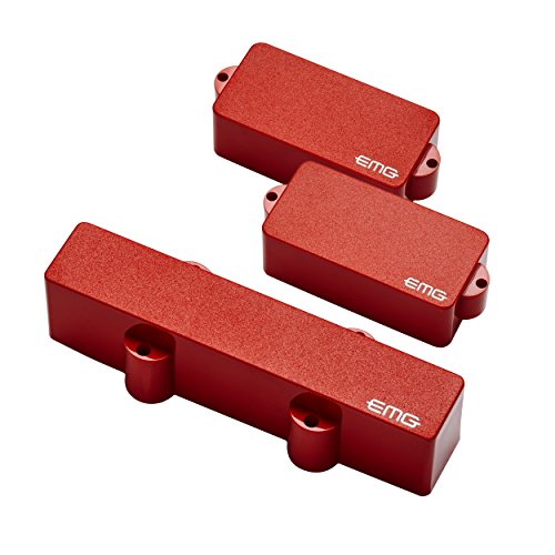 EMG PJ Active Bass Guitar Pickup Set Red