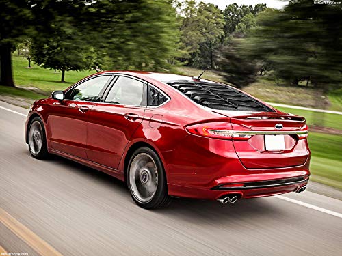 Rear Side Window Scoop Louvers Windshield Sun Shade Cover Compatible With Ford Fusion 2013 2014 2015 2016 2017 2018 2019 2020 (1Pcs Rear Window Louver) #TOP7