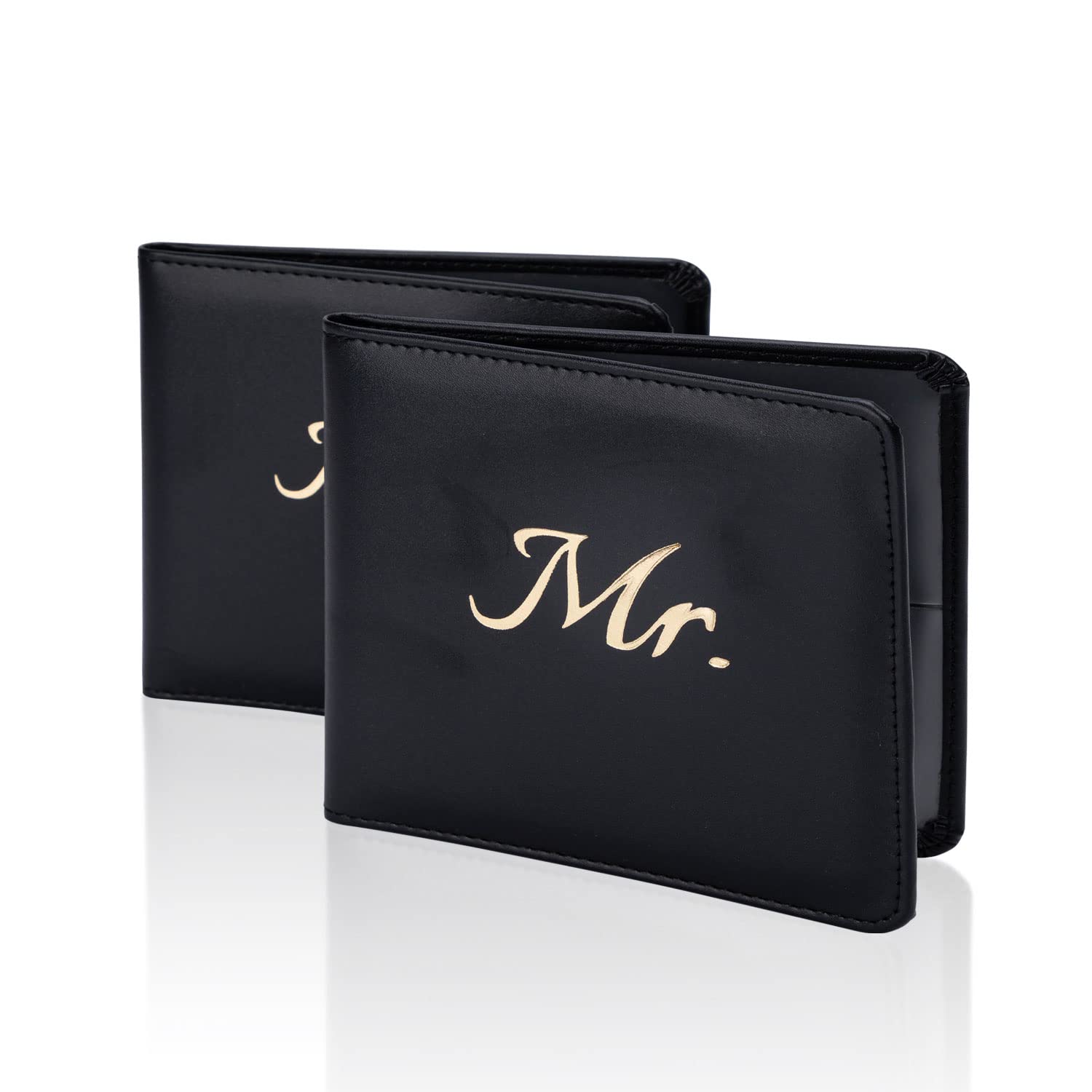 GNEGNI 2 Pack Leather Car Registration and Insurance Holder, Glove Box Car Organizer, Automobile, Motorcycle, Truck, Trailer Vinyl ID Holder & Visor Storage for Driver's License Key Information Cards With Magnetic Closure