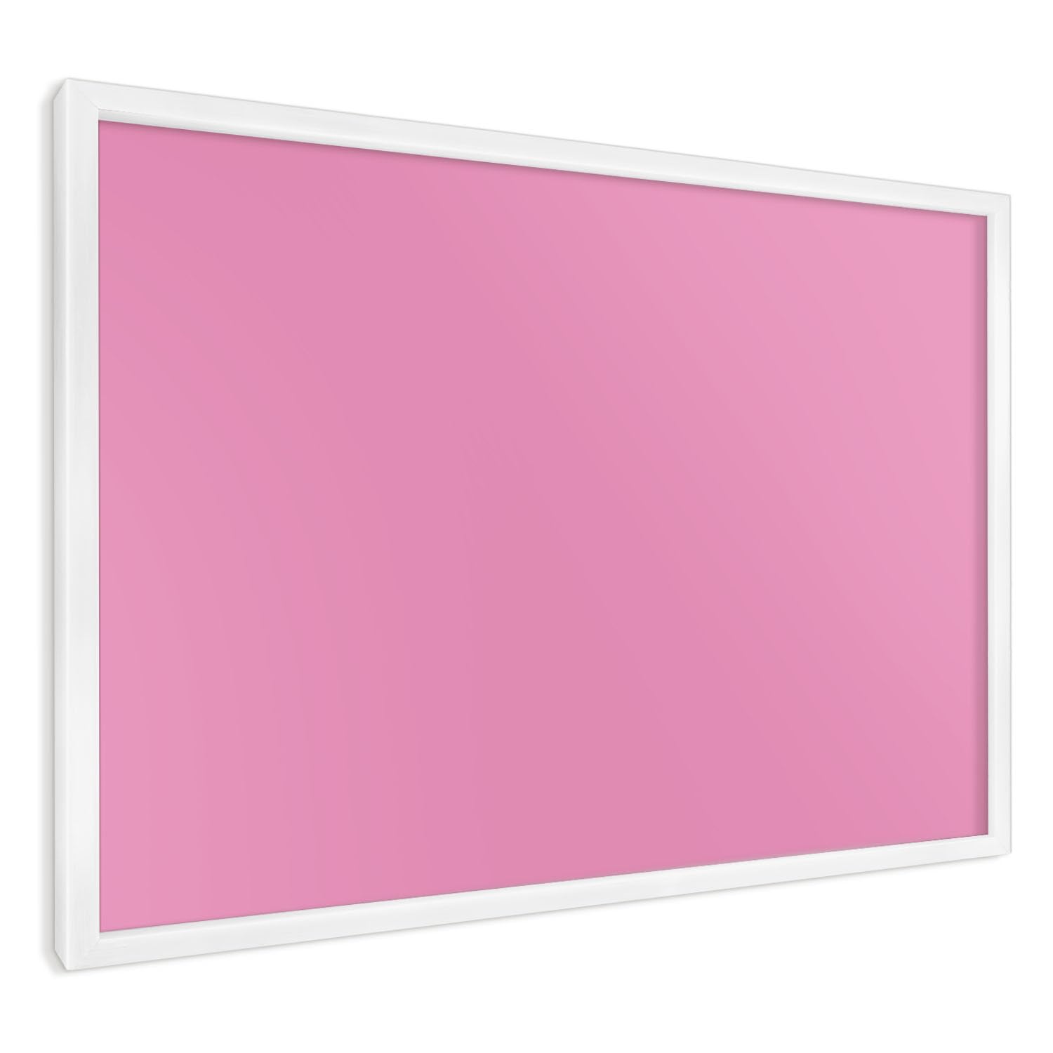 Panel Magnético Creativo 60x40 cm | con Marco Blanco | Rosa Frío | Montaje Fácil | Pizarra de Pared Escolar | Para Letras Magnéticas, Números, Notas de Estudio y Calendario