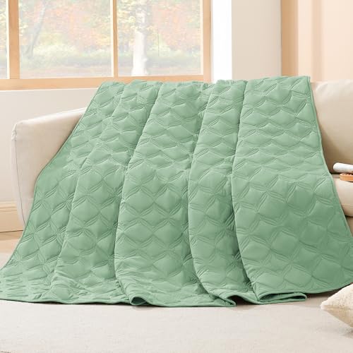Image of Litanika Sage Green Quilts Queen Size Bedding Set - Full Lightweight Summer Comforter Bedspreads & Coverlets - Boho Farmhouse Bedding Cover Bed Decor All Season - 3 Pieces (1 Quilt, 2 Pillowcases)