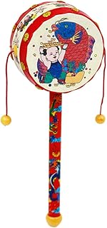 Toddmomy Baby Tots Baby Tots Wood Baby Hand Wooden Monkey Drums Rattle Drum Wooden Baby Musical Toys Rattle Toys Chinese Balancing Toys Infants Toys