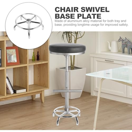 Base giratoria metálica de 35 cm para silla de oficina de aluminio 8