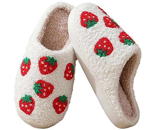 Image of Comfy House Slippers For Women Men, Ladies Fuzzy Bedroom Slippers,indoor Outdoor Memory Foam Shoes
