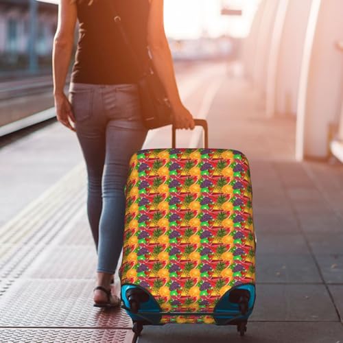 Housse de protection blanche motif ananas en polyester lavable format Large