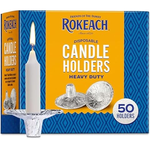 Rokeach Disposable Aluminum Candle Holders Cover