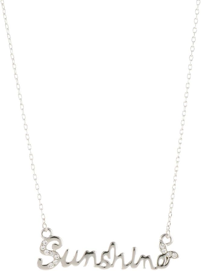 AaishwaryaSunshine Word Silver Pendant Necklace For Women & Girls