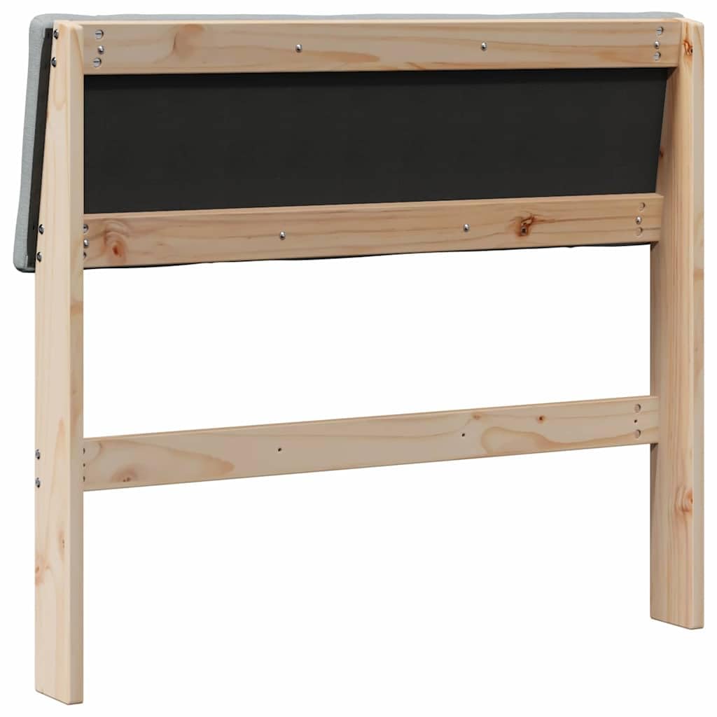 Tête de lit capitonnée 90 cm Gris Clair, Dos de Lit Rembourré en Tissu et Bois de Pin Massif, Dos de Lit Moderne pour Chambre à Coucher, 90 x 14 x 78,5 cm