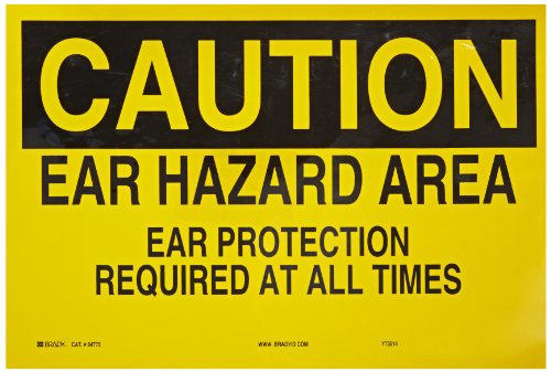 Panneau jaune haute visibilité Brady 84775 zone de danger auditif