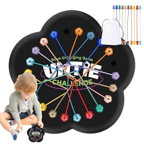 Tablero De Juego En De Flores - Juego De Subprocesos De Cuerda | Juego De Rompecabezas De Clasificación De Cuerda De Tangler Twisted, Juguete De Cordones De Cordones Motores Finos, Juguetes De C