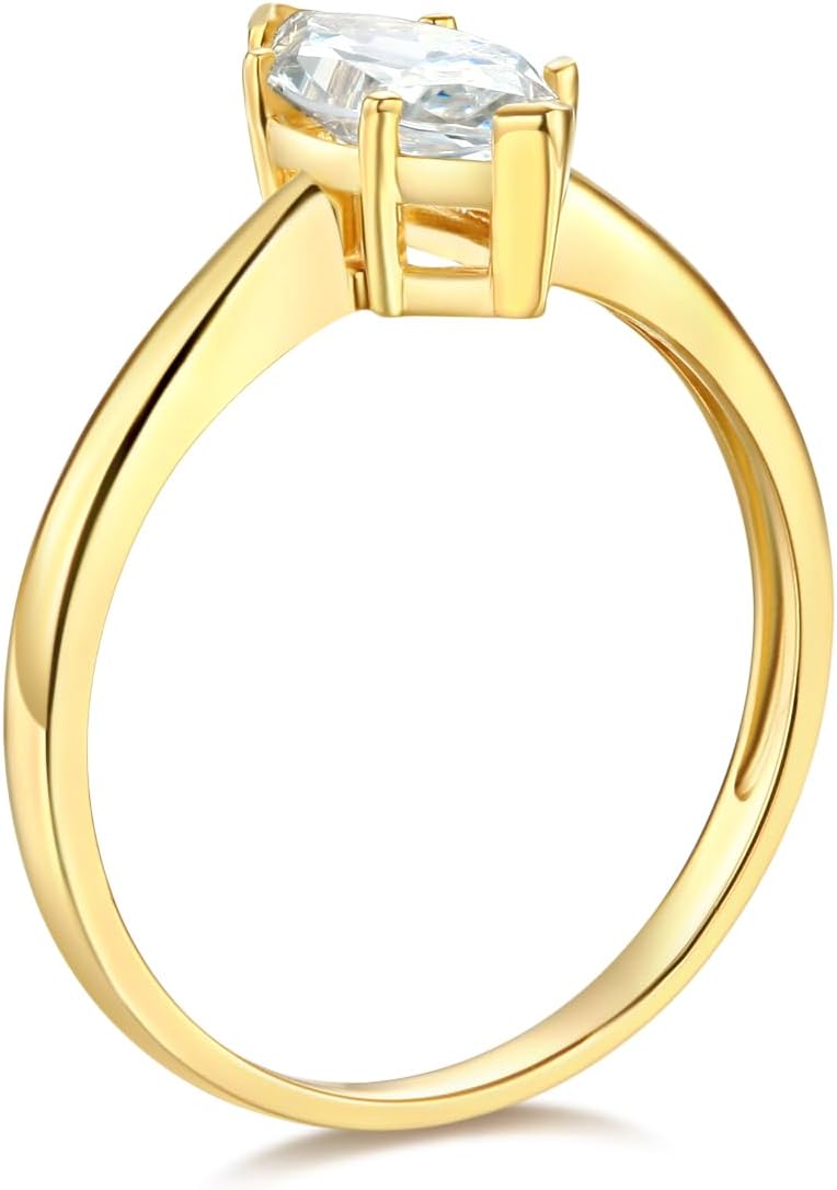 14k Yellow OR White Gold SOLID Marquise Shape Wedding Engagement Ring
