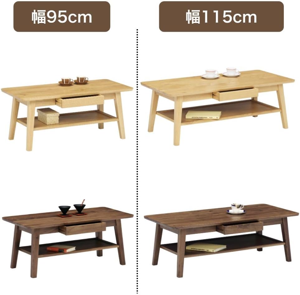 無垢材　天然木　木製テーブル　引き出し付きローテーブル 71020115_10a.jpg