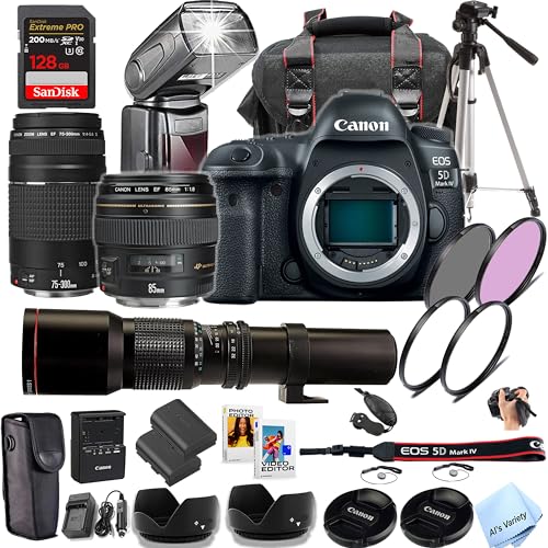 Canon EOS 5D Mark IV DSLR con lentes y accesorios miniatura 1