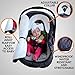 Infant Baby Car Seat Cover - Weatherproof Sneak A Peek Stroller Cover for Cold Winter Weather - Amazingly Comfy Car Seat Cover with A Universal Fit