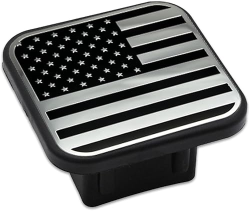 Cubierta de enganche de remolque con bandera estadounidense de 2 pulgadas, tapas de enganche de remolque, tapas de goma, para Toyota Jeep,