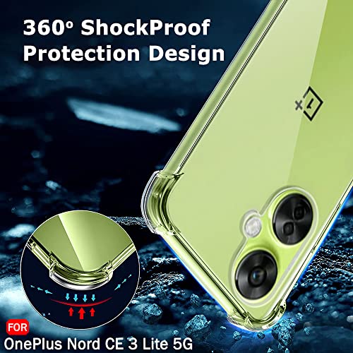 Image of TheGiftKart Crystal Clear Back Cover Case for OnePlus Nord CE 3 Lite 5G | Raised Bumps for Camera & Screen Protection | Ultra Clear Soft Silicone Back Case for OnePlus Nord CE3 Lite (TPU, Transparent)