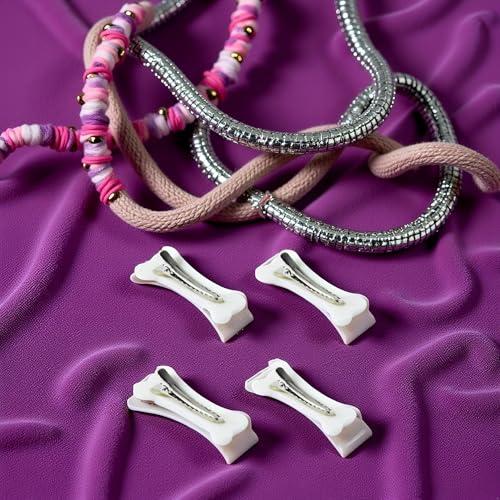 4 Piezas Clips para el Cabello Forma de hueso de perro Blanco Galyacht miniatura 7