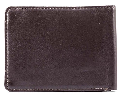 Image of Big Skinny Men's L-Fold Passcase Leather Slim Wallet, Holds Up to 30 Cards, Brown