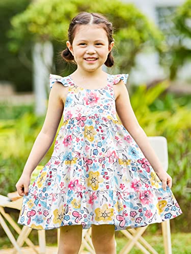 Image of Vieille Toddler Girls Summer Dress Ruffle Casual Beach Sundress 2-8 Years