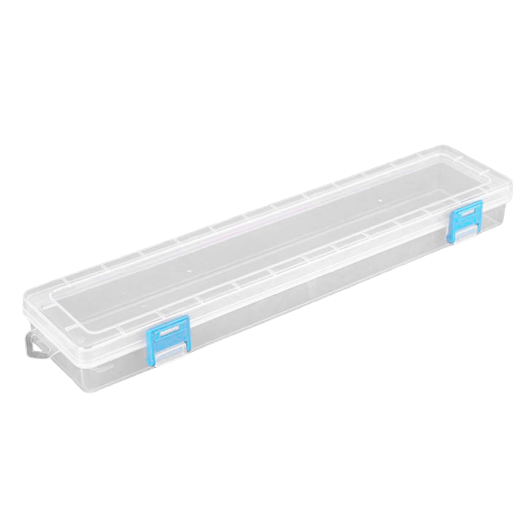 Hperu Translucent Paint Brush Case, Plastic Watercolor Brush Holder Watercolor Pens Pencils Drawing Tools Storage Box, 13" X 2.8" X 1.4" - Paint Case