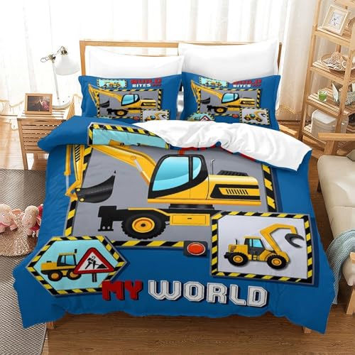Housse de couette microfibre ultra douce 3D et résistante avec fermeture éclair - 3